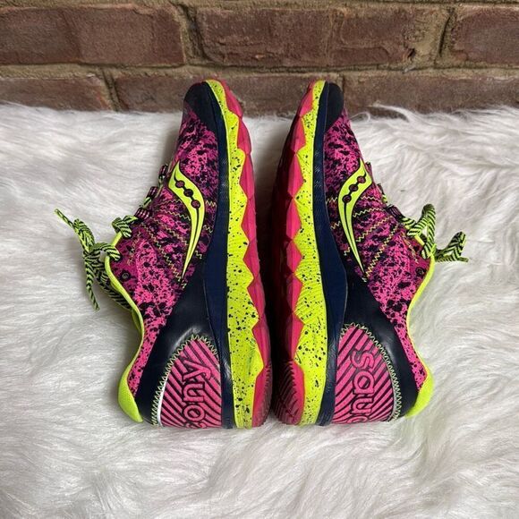 Saucony Nomad TR Women Size 10 Trail Running Shoe Pink-Black-yellow - Picture 5 of 8